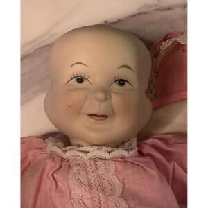 Creepy Composition Baby Doll – Changing Faces, Pink Gown